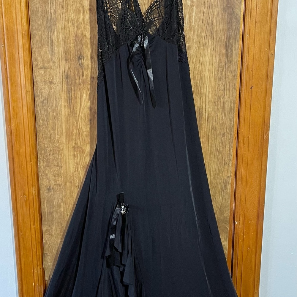 Sexy long black lingerie